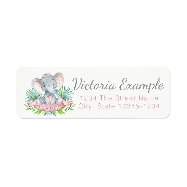 Étiquettes d'adresse de retour pour Baby Shower Él (Devant)