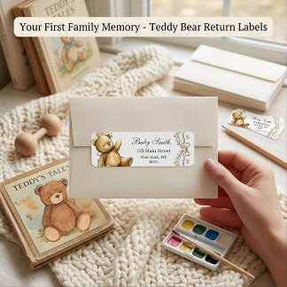 Étiquettes d'adresse de retour pour Baby Shower Ou