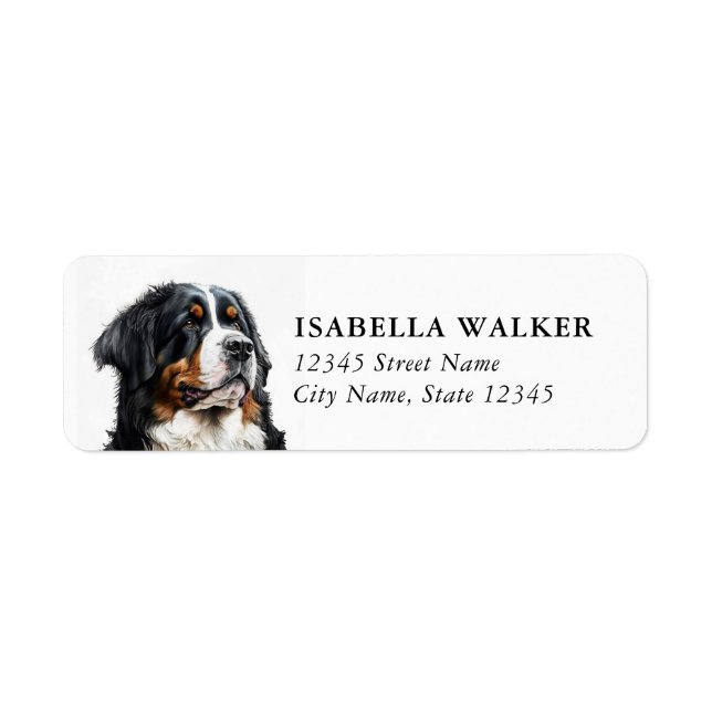 Étiquettes d'adresse de retour pour chien de monta (Devant)