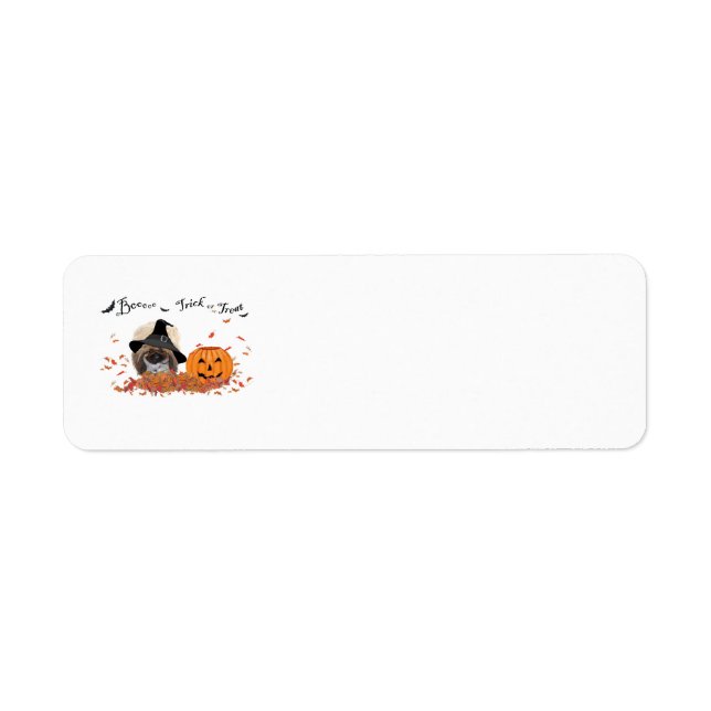 Étiquettes d'adresse de retour pour Halloween Péki (Devant)