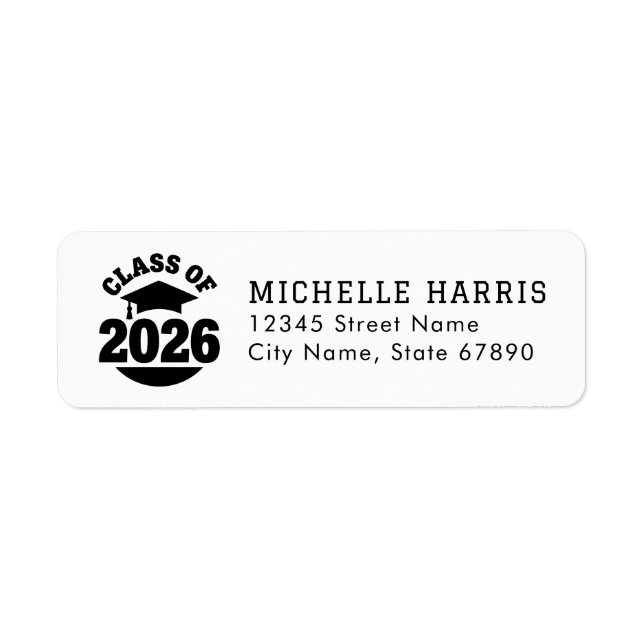 Étiquettes d'adresse de retour pour la remise des  (Devant)