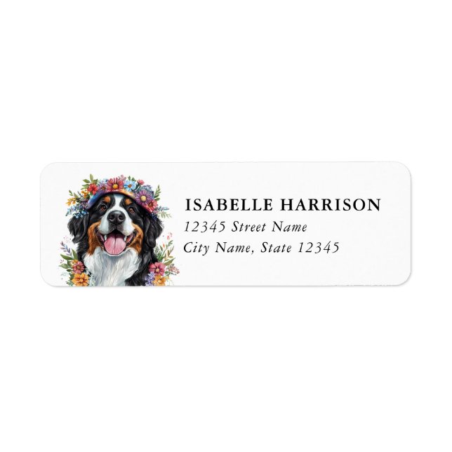 Étiquettes d'adresse de retour pour le chien de mo (Devant)