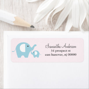 Étiquettes d'adresse de retour pour maman et bébé 