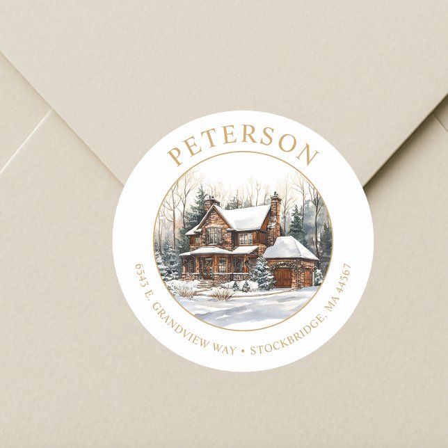 Étiquettes d'adresse de retour pour Noël rustique  (Créateur téléchargé)