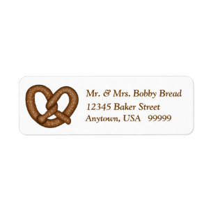 Étiquettes d'adresse de retour Pretzel