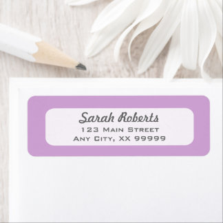 Étiquettes d'adresse de retour Purple Lavender
