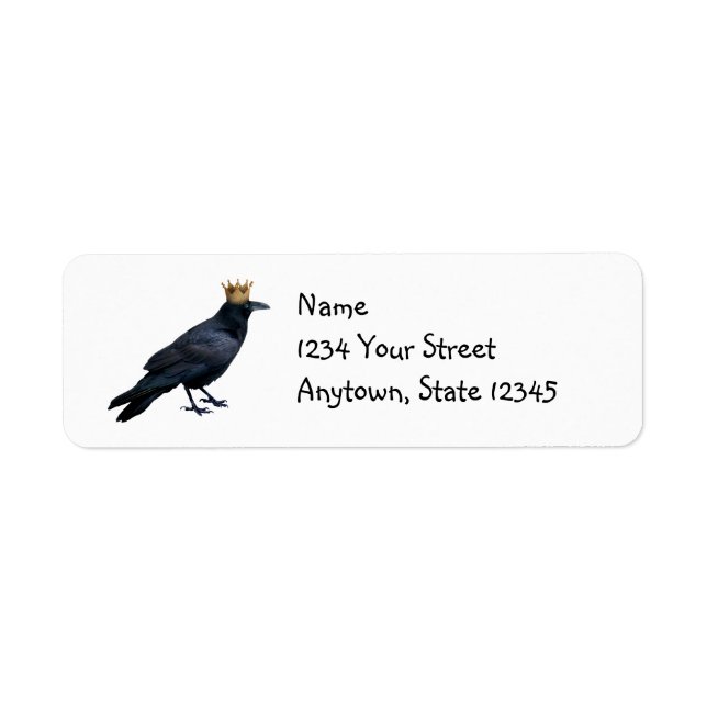 Étiquettes d'adresse de retour Raven King (Devant)