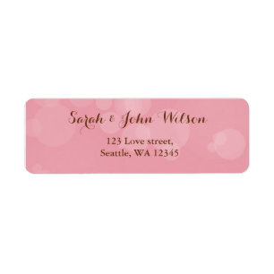 Étiquettes d'adresse de retour rose