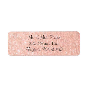 Étiquettes d'adresse de retour rose Gold