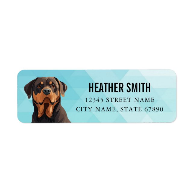 Étiquettes d'adresse de retour Rottweiler (Devant)