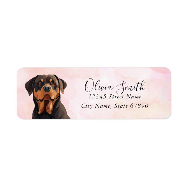Étiquettes d'adresse de retour Rottweiler (Devant)