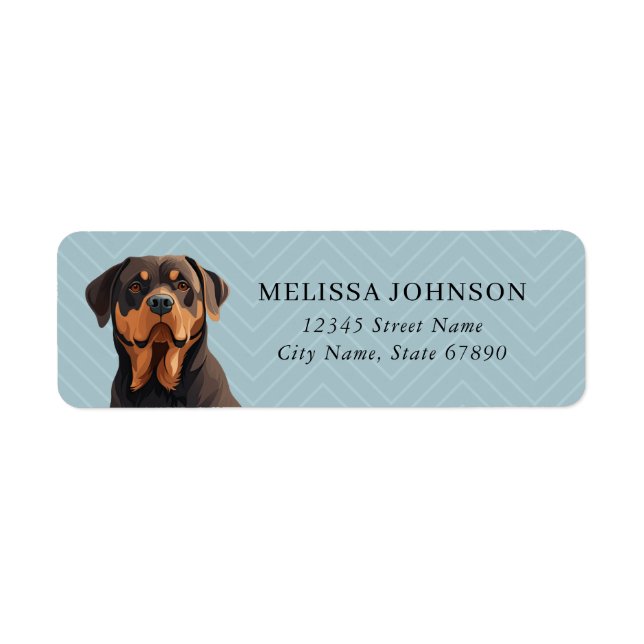Étiquettes d'adresse de retour Rottweiler (Devant)