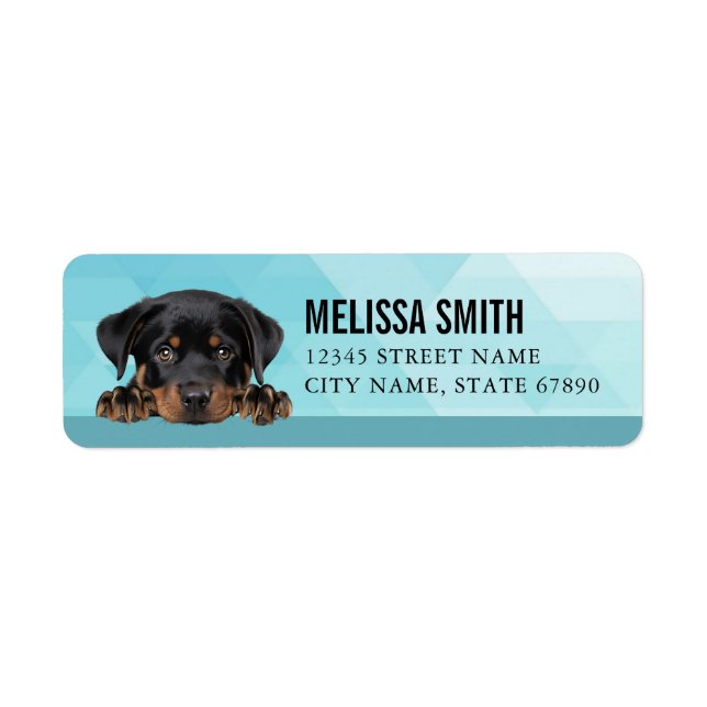 Étiquettes d'adresse de retour Rottweiler (Devant)