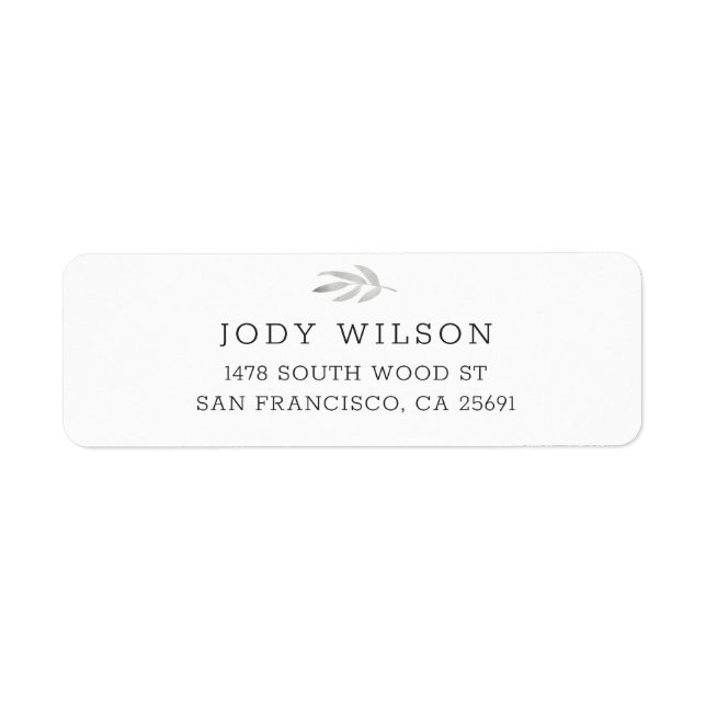 Étiquettes d'adresse de retour rustiques simples (Devant)