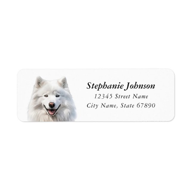 Étiquettes d'adresse de retour Samoyed (Devant)
