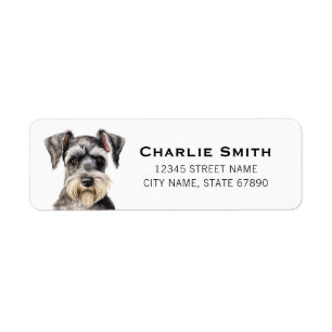 Étiquettes d'adresse de retour Schnauzer