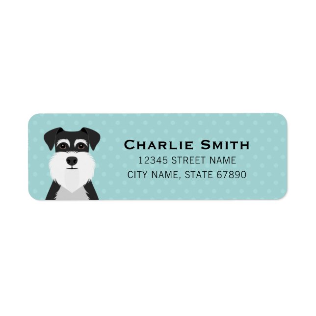 Étiquettes d'adresse de retour Schnauzer (Devant)