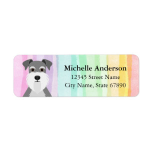 Étiquettes d'adresse de retour Schnauzer