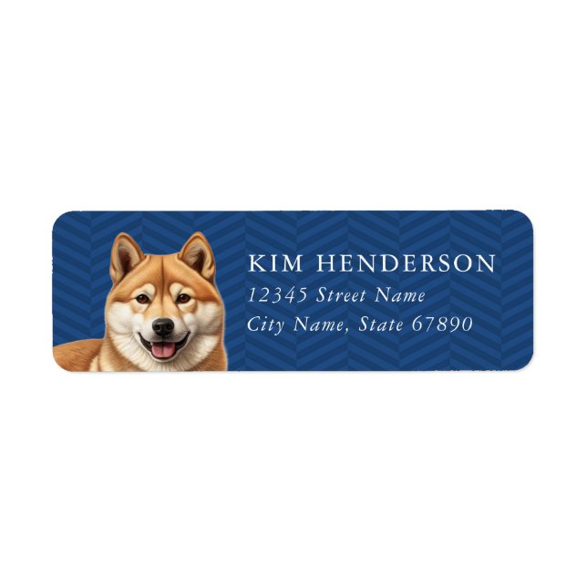 Étiquettes d'adresse de retour Shiba Inu (Devant)