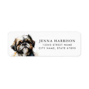 Étiquettes d'adresse de retour Shih Tzu
