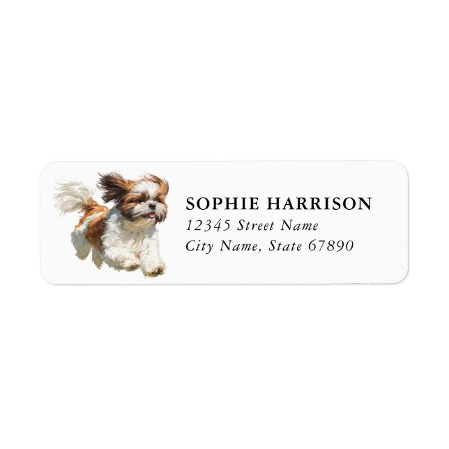 Étiquettes d'adresse de retour Shih Tzu (Devant)