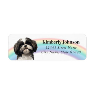 Étiquettes d'adresse de retour Shih Tzu