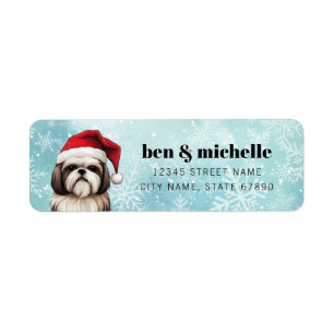 Étiquettes d'adresse de retour Shih Tzu