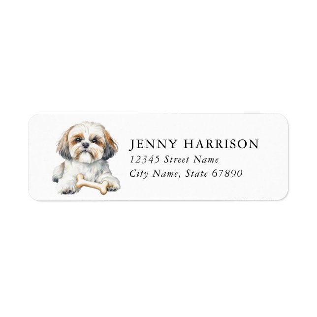 Étiquettes d'adresse de retour Shih Tzu (Devant)