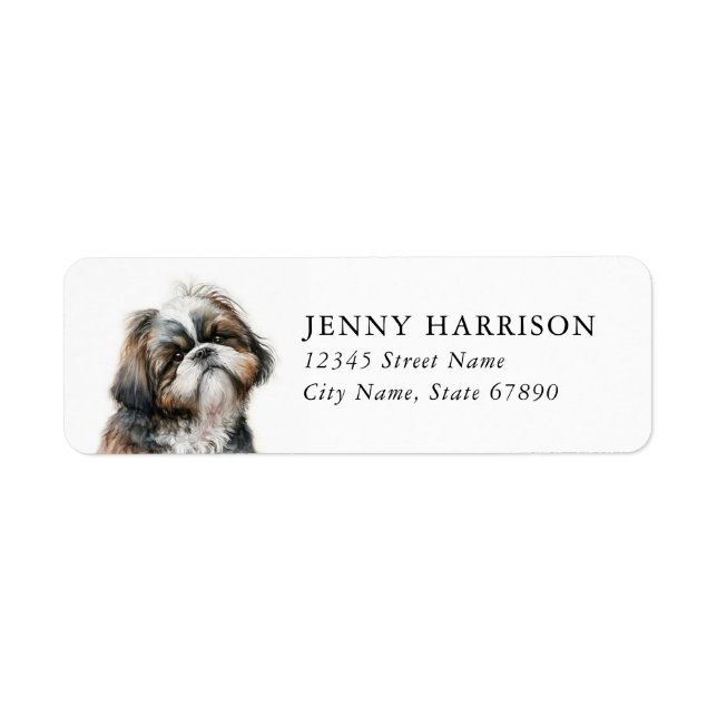 Étiquettes d'adresse de retour Shih Tzu (Devant)