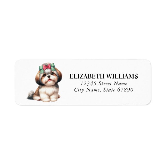 Étiquettes d'adresse de retour Shih Tzu (Devant)