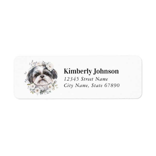 Étiquettes d'adresse de retour Shih Tzu (Devant)