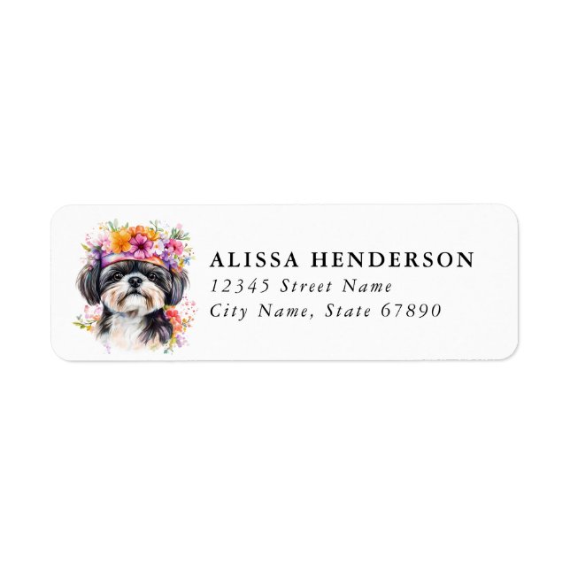 Étiquettes d'adresse de retour Shih Tzu (Devant)