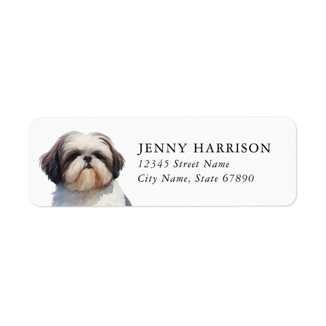 Étiquettes d'adresse de retour Shih Tzu (Devant)