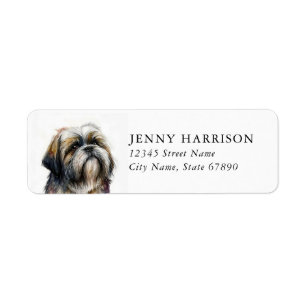 Étiquettes d'adresse de retour Shih Tzu