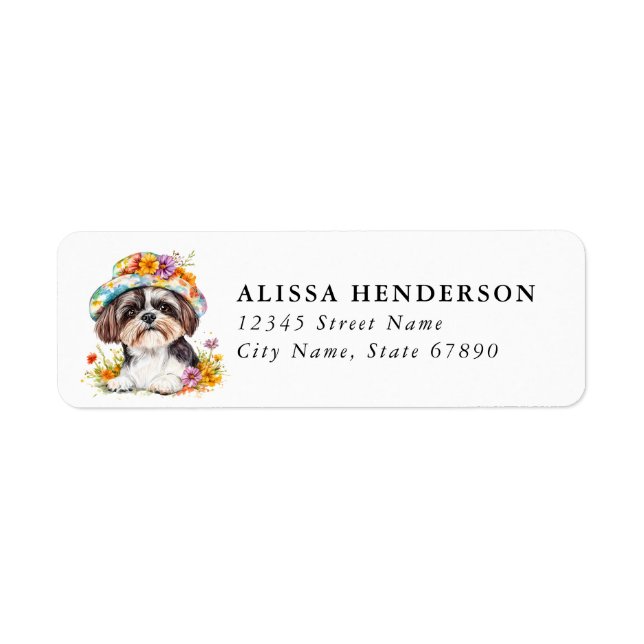 Étiquettes d'adresse de retour Shih Tzu (Devant)
