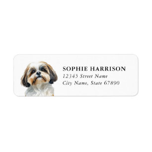 Étiquettes d'adresse de retour Shih Tzu