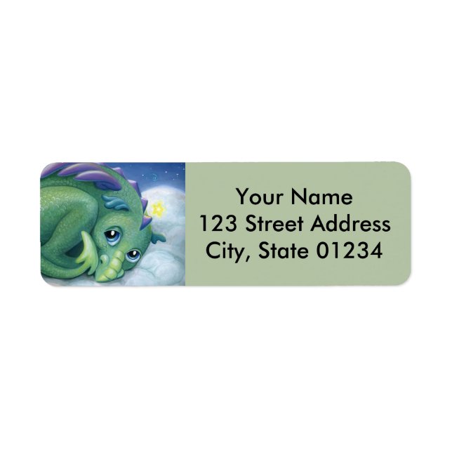 Étiquettes d'adresse de retour Shy Dragon (Devant)