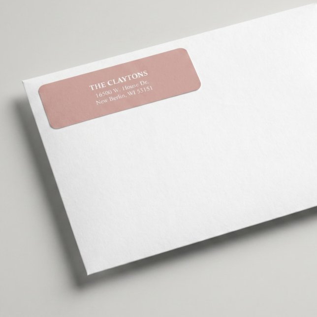 Étiquettes d'adresse de retour Simple cannelle ros (Créateur téléchargé)
