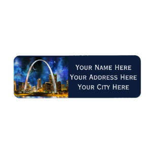 Étiquettes d'adresse de retour St. Louis Arch