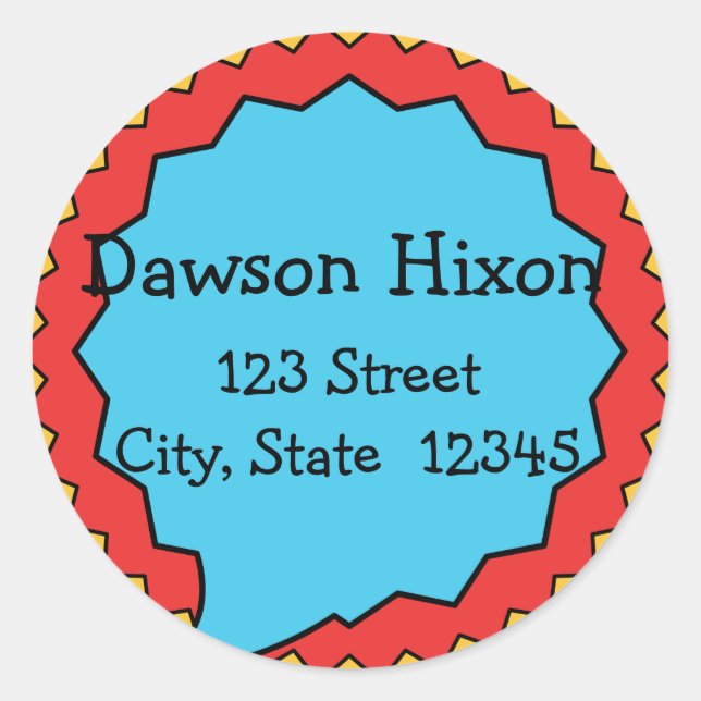 étiquettes d'adresse de retour superhero/comique (Devant)