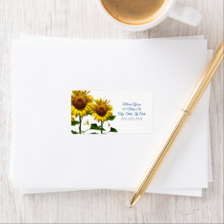 Étiquettes d'adresse de retour Tournesol
