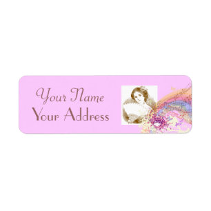 Étiquettes d'adresse de retour vintage Fan Lady