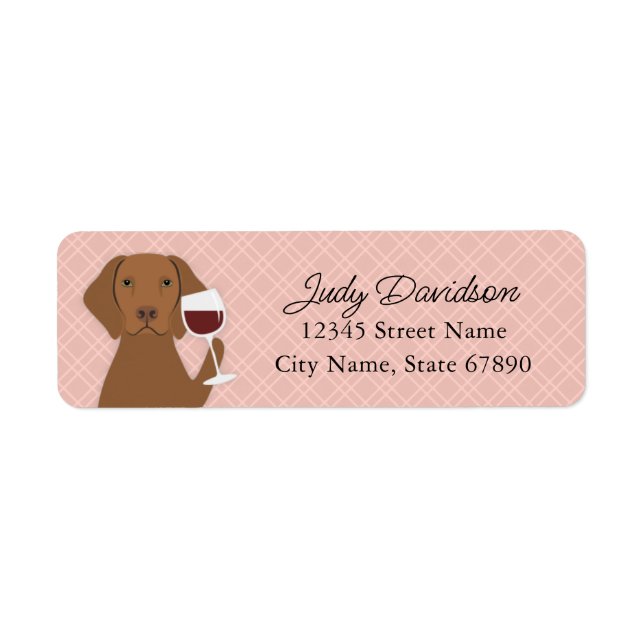 Étiquettes d'adresse de retour Vizsla (Devant)