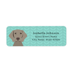 Étiquettes d'adresse de retour Weimaraner