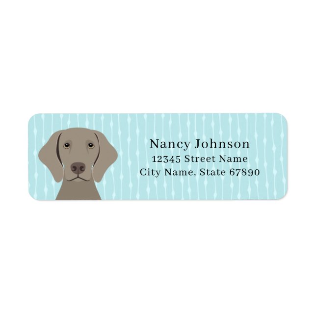 Étiquettes d'adresse de retour Weimaraner (Devant)