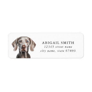 Étiquettes d'adresse de retour Weimaraner