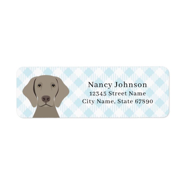 Étiquettes d'adresse de retour Weimaraner (Devant)