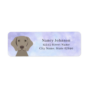 Étiquettes d'adresse de retour Weimaraner