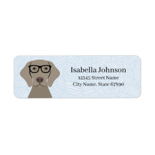 Étiquettes d'adresse de retour Weimaraner