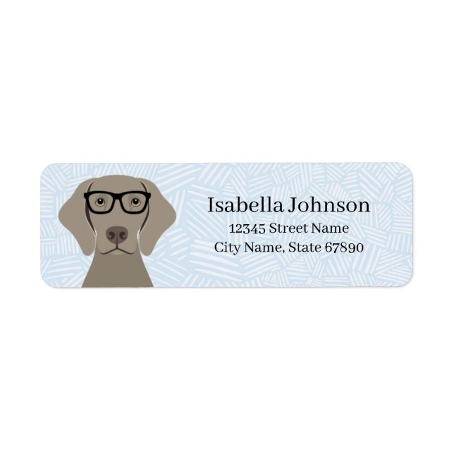 Étiquettes d'adresse de retour Weimaraner (Devant)